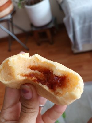 Pan de bono de bocadillo at The Vegan Bakery (formerly Panadería Rocks) in Bogota