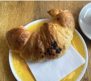 Delicious vegan chocolate croissants  at The Vegan Bakery (formerly Panadería Rocks) in Bogota