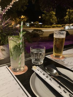 Virgin mojito and tiger beer at Light Years in Noosa Heads