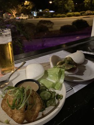 Katsu bao buns (construct yourself) at Light Years in Noosa Heads