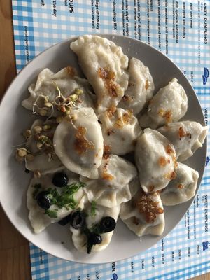 Mix of dumplings   at Pani Pierożek in Bialystok