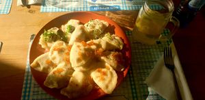 vegan mixed plate at Pani Pierożek in Bialystok