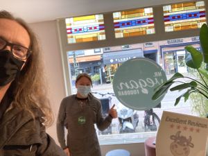 Gave the sticker to the crew at Mr. Vegan Foodbar in Hilversum