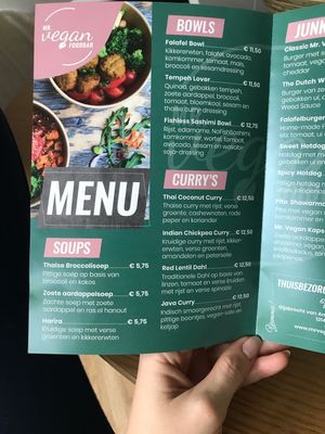 Menu at Mr. Vegan Foodbar in Hilversum