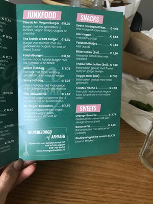 Menu 2 at Mr. Vegan Foodbar in Hilversum