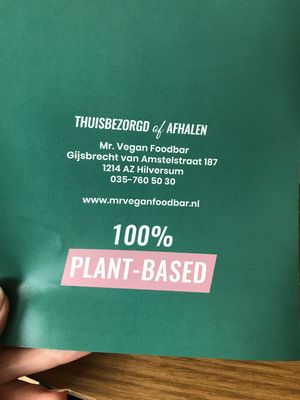 100% at Mr. Vegan Foodbar in Hilversum