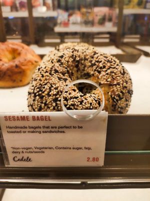 Sesame Bagel at Cedele - Novena Square in Central Singapore