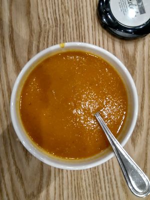Pumpkin soup at Cedele - Novena Square in Central Singapore
