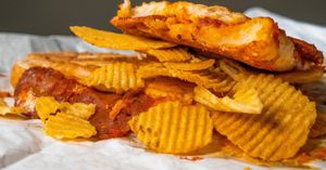 Pizza Grilled Chz-
Pepperoni, Marinara, Garlic Chz, Garlic Aioli (hot) at Mashup Market -  BeHive Deli in Denton