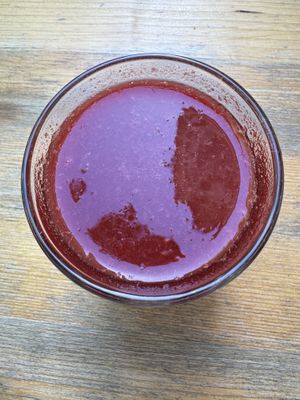 Fresh orange juice (from red oranges!)  at Trivitys in Berlin