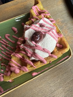 Protein waffle  at Trivitys in Berlin