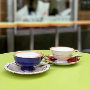 2 oatmilk cappuccinos at Trivitys in Berlin
