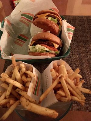 ddelivery- burgers and fries! at Burger Patch in Davis