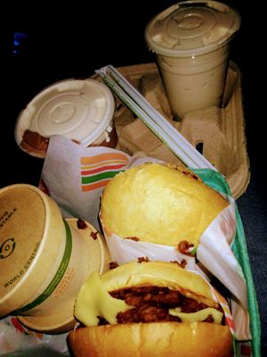 we tried the seasonal swiss & steak sandwich with the gravy at Burger Patch in Davis