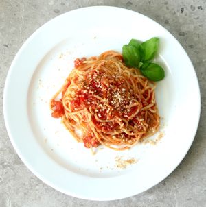 Sempre Bologna: Spaghetti, Devozione Bolognese, Grano at Devozione Pasta Bar in Berlin