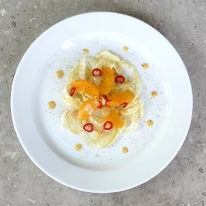 Finocchio: Fennel, Chili, Oranges, Dijon Dressing at Devozione Pasta Bar in Berlin