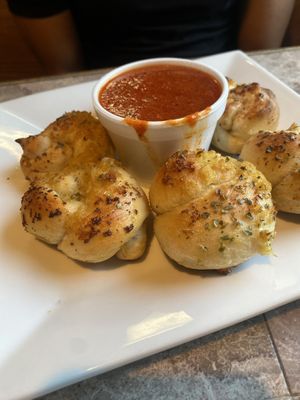 Vegan garlic knots  at Ruffino's Italian Kitchen & Pizzeria in Zionsville