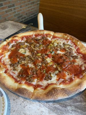 Philly Beyond “cheesesteak” Pizza, Small  at Ruffino's Italian Kitchen & Pizzeria in Zionsville