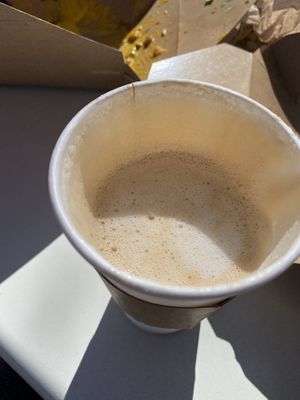 Flavored latte with almond milk and caramel  at Gaia's Garden Cafe in St George