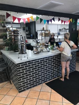 Front counter at Gaia's Garden Cafe in St George