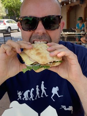 Roast beef sandwich at Gaia's Garden Cafe in St George