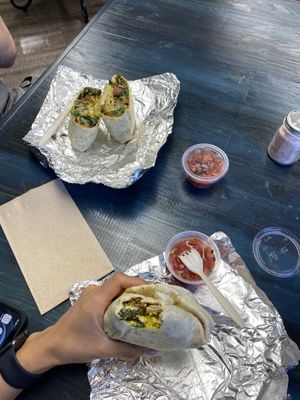 Breakfast  burrito  at Gaia's Garden Cafe in St George