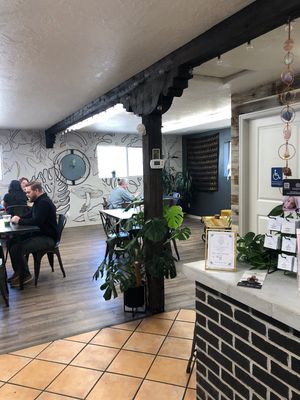 Dining area   at Gaia's Garden Cafe in St George