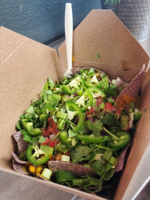 Half order nachos at Gaia's Garden Cafe in St George