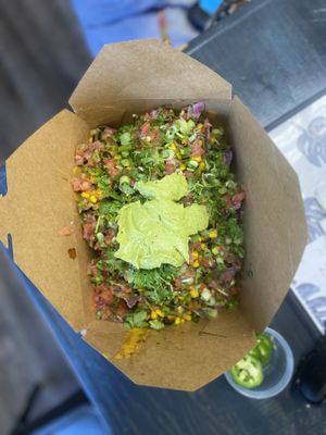 Nachos with avocado   at Gaia's Garden Cafe in St George