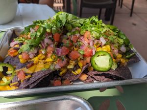 Nachos! at Gaia's Garden Cafe in St George
