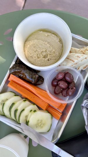 Small hummus plate   at Gaia's Garden Cafe in St George