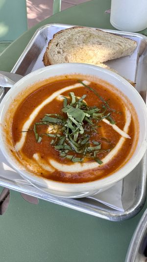 Tomato Basil Soups  at Gaia's Garden Cafe in St George