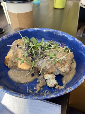 Biscuits and gravy   at Gaia's Garden Cafe in St George