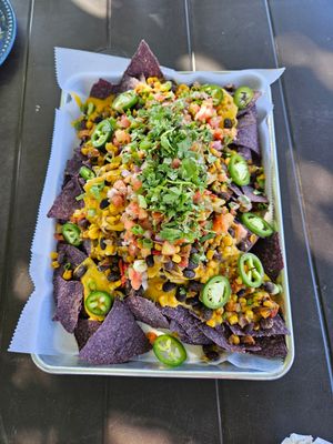 Large nachos at Gaia's Garden Cafe in St George
