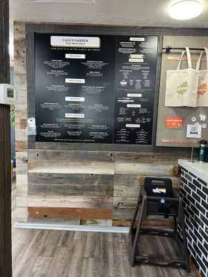 Menu is not the largest but there is something here for everyone and every meal.  at Gaia's Garden Cafe in St George