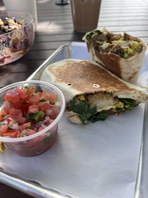 Breakfast burrito  at Gaia's Garden Cafe in St George