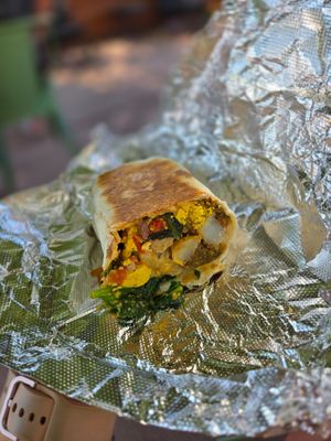 Breakfast burrito at Gaia's Garden Cafe in St George