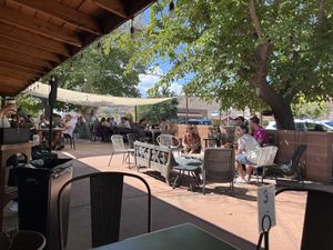 Beautiful patio, dog friendly   at Gaia's Garden Cafe in St George