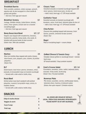   at Gaia's Garden Cafe in St George