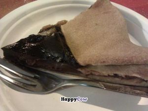 A macrobiotic chocolate pie at Mens Sana - Barbabietole Rosmarino in Milan, Italy. at Mens Sana - Barbabietole Rosmarino in Milan