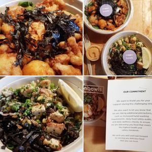 "Seoul Food Salad" and "Sesame Surprise" bowls at Moon Bowls - Ghost Kitchen in Columbus