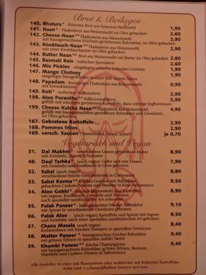 Menu 3. at Aastha in Berlin