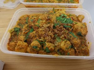 Aloo Soya Marsala (potatoes and soya chunks) at Saffron Indian in Pissouri