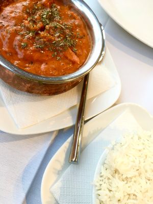  Gobi Mukhni & rice at Saffron Indian in Pissouri
