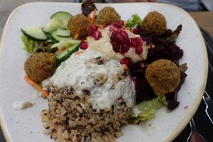 Falafel plate at Dean & David - Hauptplatz in Linz
