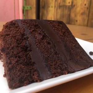 Dark chocolate cake  at CactusBerry in Santiago