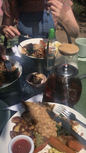 English breakfast and tea which came with biscotti   at CactusBerry in Santiago