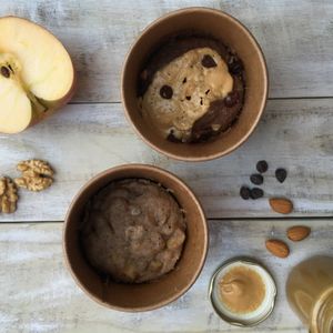MugCakes (Apple cinnamon & choco nuts) at CactusBerry in Santiago