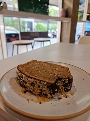 Vegan hazelnut loaf chocolate cake 😋 #Veganuary at Cacao & Love in Bangkok