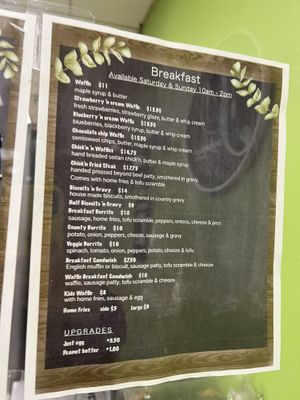 Menu  at Preference in Anchorage